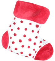 kerst sokken aquarel png