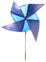 pinwheel akvarell handfärg png