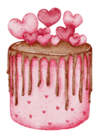 Valentine sweet dessert watercolor png