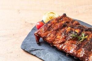 grilled barbecue ribs pork photo