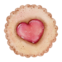 Valentine sweet dessert watercolor png