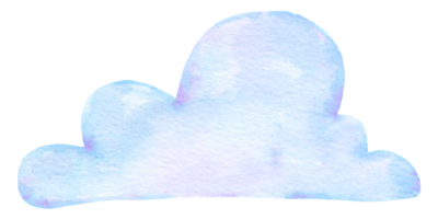 pintura de mano de acuarela de nube png