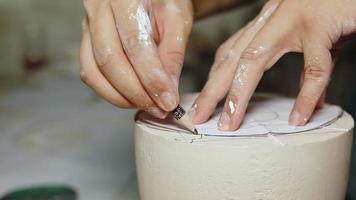 Handmade Ceramic Art in a Ceramic Studio Workshop video
