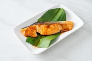 Grilled Salmon Steak with Soy Sauce photo