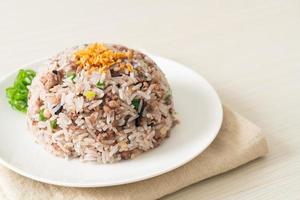 Salted Chinese Black Olive Fried Rice with Minced Pork photo