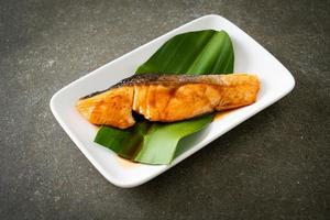 Grilled Salmon Steak with Soy Sauce photo