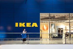 IKEA Swedish Furniture Company in Bangkok Thailand. People come out to buy furniture. photo