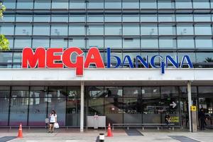 At the entrance of the Mega Bangna shopping mall. Mega Bangna shopping mall, Convenience and comprehensive shopping choices. photo