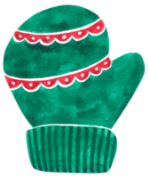 Christmas glove watercolor png