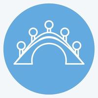 Icon Bridge. suitable for City Park symbol. blue eyes style. simple design editable. design template vector. simple illustration vector