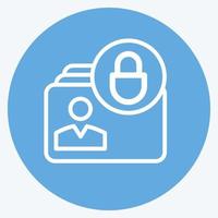 Icon Personal Data Protection. suitable for education symbol. blue eyes style. simple design editable. design template vector. simple illustration vector