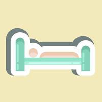 Sticker Sleep. suitable for flu symbol. simple design editable. design template vector. simple illustration vector