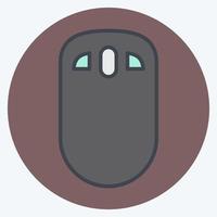 Icon Mouse. suitable for Computer Components symbol. color mate style. simple design editable. design template vector. simple illustration vector