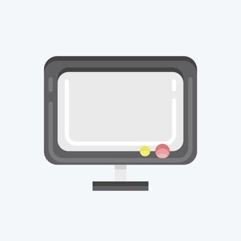 monitor de iconos adecuado para el símbolo de los componentes de la computadora. estilo plano diseño simple editable. vector de plantilla de diseño. ilustración sencilla