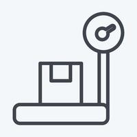 Icon Platform Scale. suitable for education symbol. line style. simple design editable. design template vector. simple illustration vector