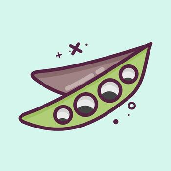 guisantes icono. adecuado para el símbolo de las nueces. estilo mbe. diseño simple editable. vector de plantilla de diseño. ilustración sencilla