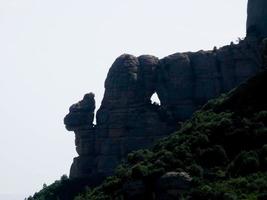 profile of the mountains of Montserrat, north of the city of Barcelona. photo