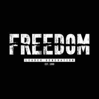 Freedom t-shirt and apparel design vector