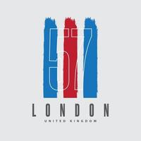 diseño de camisetas y prendas de Londres vector