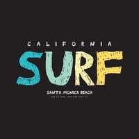 diseño de camisetas y prendas de surf de california vector