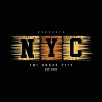 New york brooklyn illustration typography. perfect for t shirt design vector