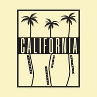 California illustration typography. perfect for t shirt design vector