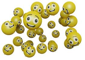 Emoticon o emoji de representación 3d perfecto para medios sociales, marca, promoción publicitaria y muchos más descarga gratuita foto