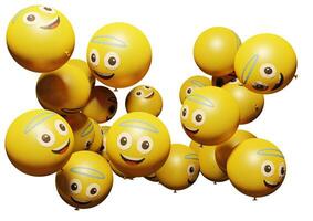 Emoticon o emoji de representación 3d perfecto para medios sociales, marca, promoción publicitaria y muchos más descarga gratuita foto