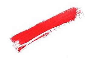 red brush isolated on a white background photo