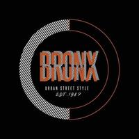 Bronx t-shirt and apparel design vector