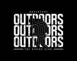 Outdoors illustration typography. perfect for t shirt design vector