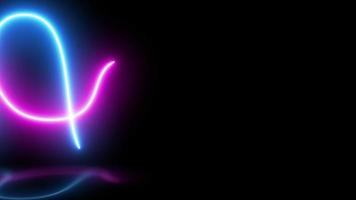 effet de lueur de forme abstraite horizontale de courbe futuriste, projecteur de spectre d'étincelle de rayon de néon laser graphique, égaliseur d'animation de boucle de couleur fluorescente réflexion d'illustration moderne de technologie cool
