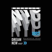 New york brooklyn illustration typography. perfect for t shirt design vector