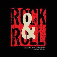 Rock and roll t-shirt and apparel design vector