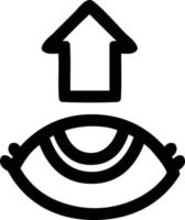 eye looking up icon vector