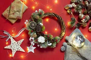 Christmas wreath with decoration