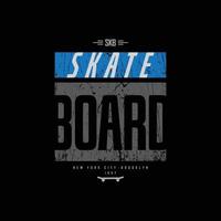 Skateboard t-shirt and apparel design vector