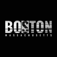 tipografía de ilustración de boston. perfecto para el diseño de camisetas vector