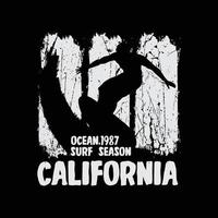 tipografía de ilustración de california. perfecto para el diseño de camisetas vector