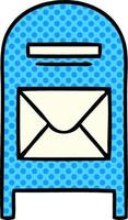 comic book style cartoon mail box vector