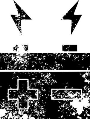 distressed symbol electrical battery