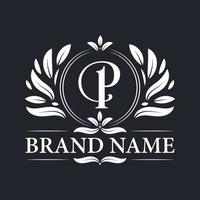 Vintage Luxury golden P letter logo design. vector