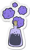 sticker of a cartoon magic potion vector