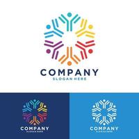 People and unity logo symbol for social media, teamwork, alliance, Connect, Family, Community, people, network and social icon Vector Logo Design Template Elements