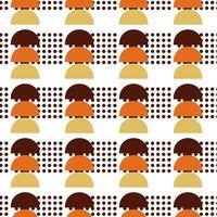 abstract pattern of geometric shapes dots semicircles autumn colors vector