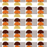 abstract pattern of geometric shapes dots semicircles autumn colors vector