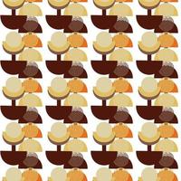 abstract pattern of geometric shapes semicircles circles autumn colors vector