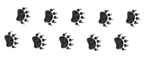 Bear paw sketch 2.eps vector