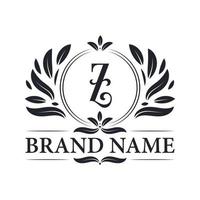 Alphabet Z luxurious logo design template. vector