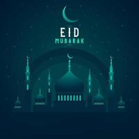 Abstract religious Eid Mubarak Islamic vector illustration